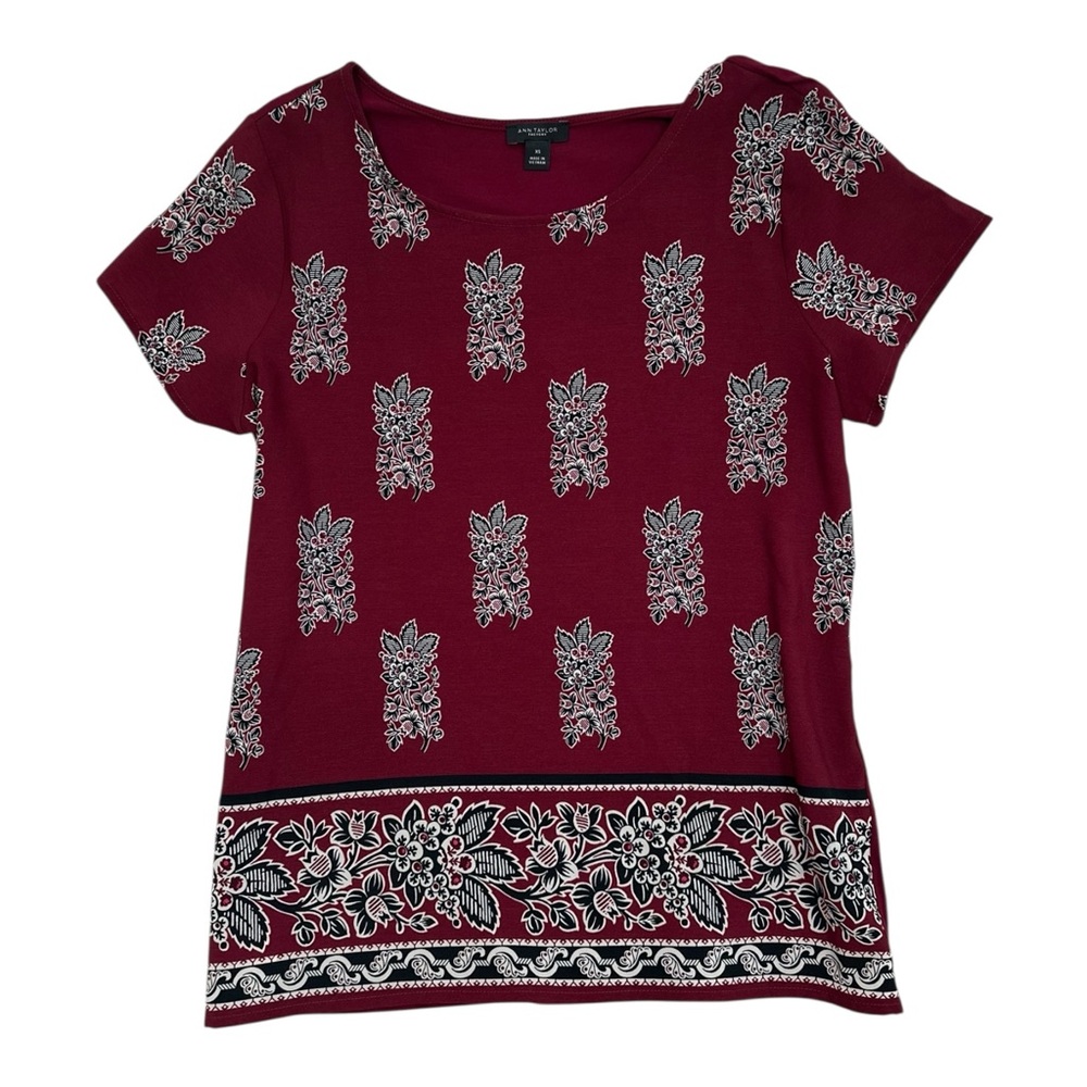 Ann Taylor Burgundy Blouse - Womens Size XS